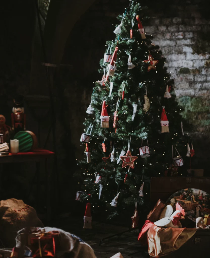 Sapin de Noël décoré