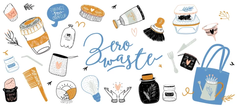 Illustration de produits zéro déchet