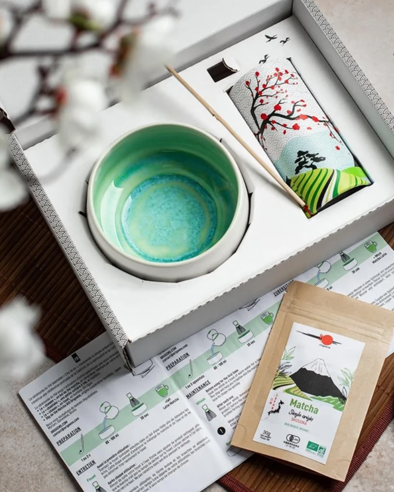 Idées de cadeaux de noël pour adultes : un coffret matcha bio