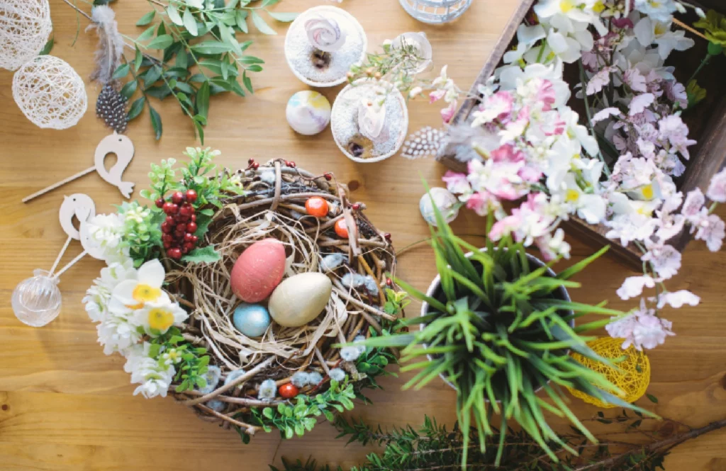 Décoration de Pâques végétale
