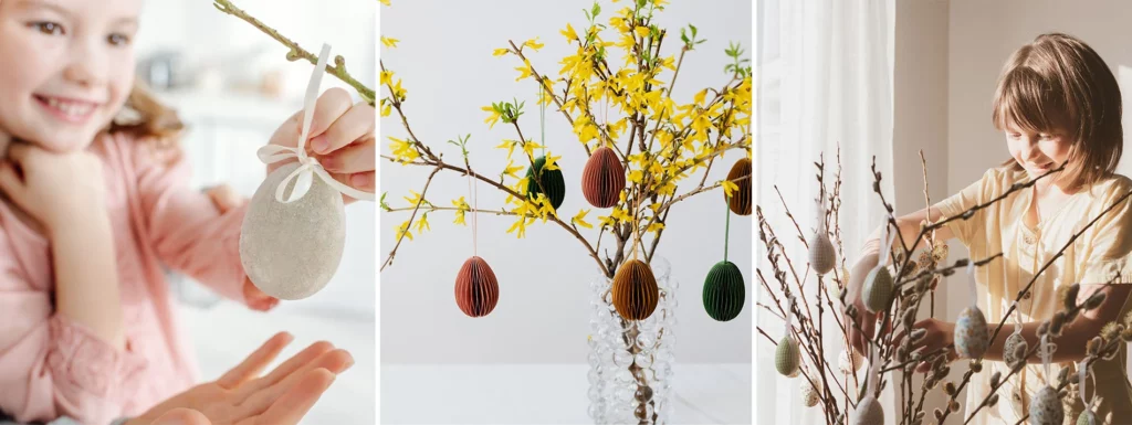 Arbres de Pâques faits maison