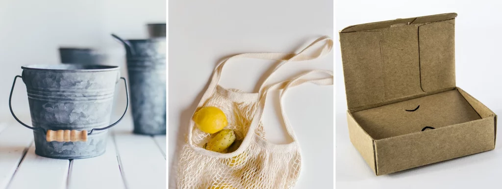 Objets servant de panier pour la chasse aux oeufs de Pâques